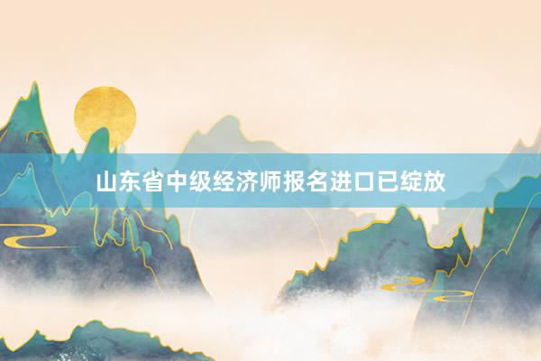 山东省中级经济师报名进口已绽放